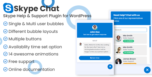 [Download] Skype Chat Support Pro WordPress Plugin 