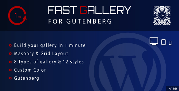 [Download] Fast Gallery for Gutenberg – WordPress Plugin 