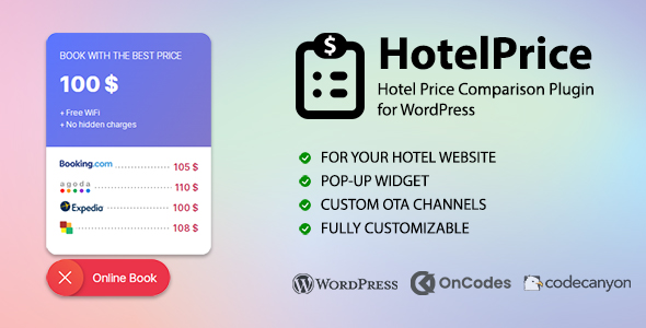 Nulled HotelPrice – WordPress Price Comparison Plugin for Hotel Websites free download