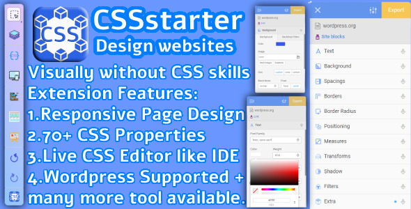[Download] CSSstarter – A Visual Style Designer Editor Tool For Web Developers 