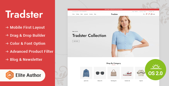 Nulled Tradster – Multi-Purpose Fashion Store Shopify 2.0 Responsive Theme free download