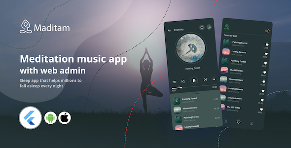 Nulled Maditam: Best Meditation App with web admin | Daily Meditation App | Music app with web admin free download