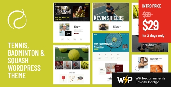 [Download] Racquet – Tennis, Badminton & Squash WordPress Theme 