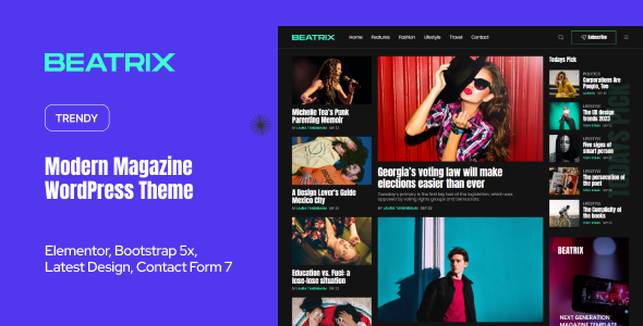 Nulled Beatrix – Modern Magazine WordPress Theme free download
