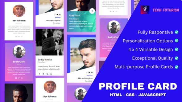 [Download] Profile Cards – The Ultimate Bootstrap Profile Cards 