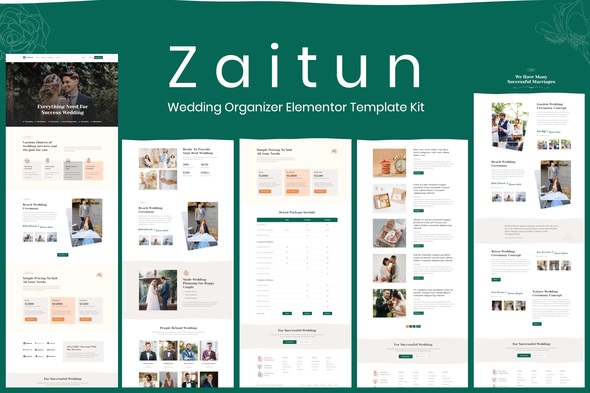 [Download] Zaitun – Wedding Organizer Elementor Template Kit 