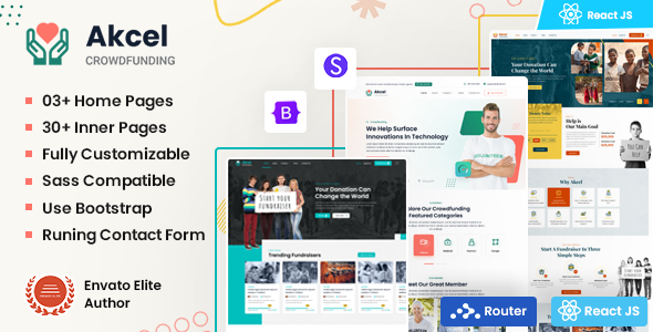 [Download] Akcel – React Crowdfunding & Charity Template 