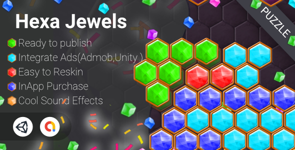 [Download] Hexa Jewels (Unity Game+Admob+iOS+Android) 