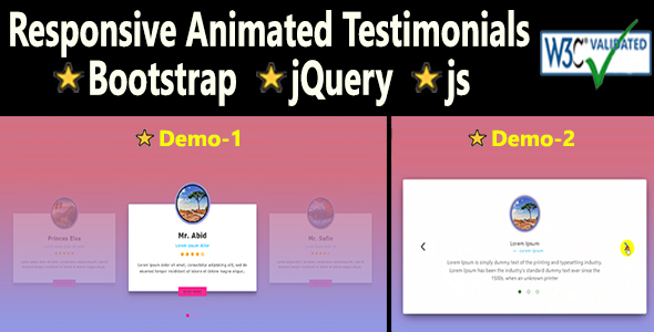 [Download] Responsive Animated Testimonials – Bootstrap jQuery js 
