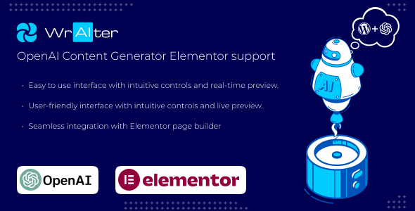 [Download] WrAIter – AI Assisted Autocontent Elementor Support 