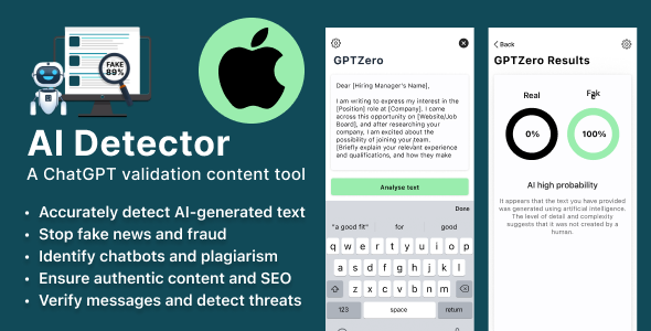 [Download] AI Content Detector – A powerful iOS native App that detects content generate by ChatGPT 