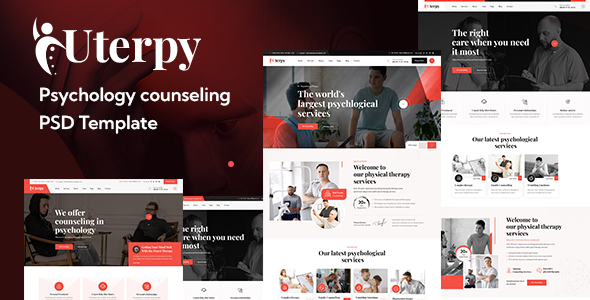 [Download] Uterpy – Psychology Counseling PSD Template 
