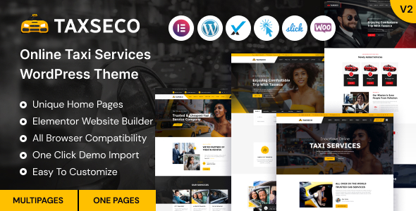 [Download] Taxseco – Online Taxi Service WordPress Theme 