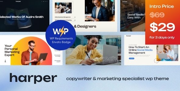 [Download] Harper –  Copywriter & Marketing Specialist WordPress Theme 