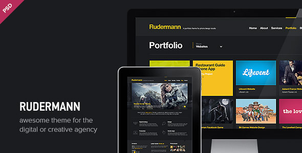 Download Rudermann – Agency / Business PSD Template Nulled 