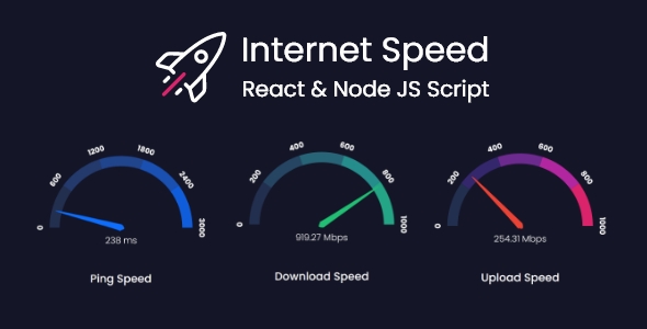 [Download] Internet Speed Test React & Node JS Script 