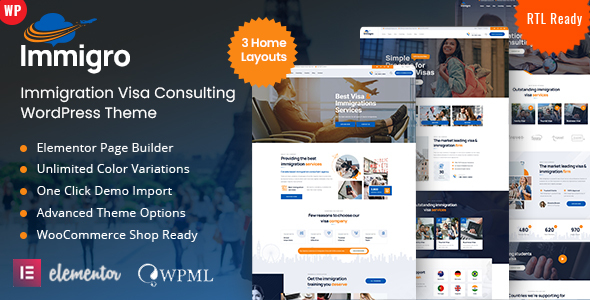 [Download] Immigro – Immigration Visa Consulting WordPress Theme 