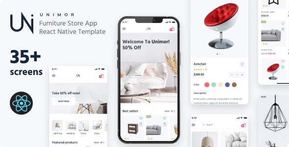 Nulled Unimor – Furniture Store React Native App | CLI 0.71.4 free download
