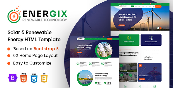 Nulled Energix – Solar Energy HTML Template free download