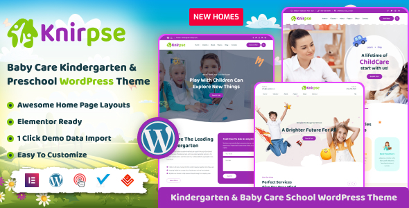 [Download] Knirpse – Kindergarten & Baby Care WordPress Theme 