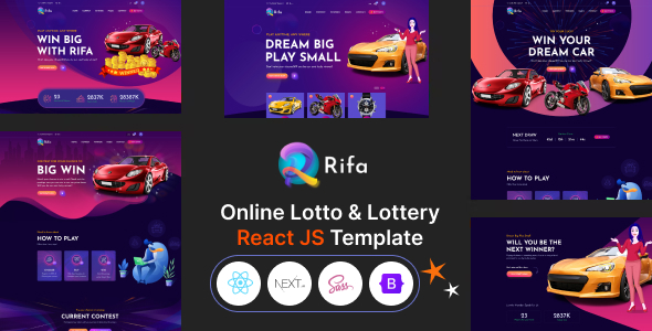 [Download] Rifa – Online Lotto & Lottery React NextJS Template 