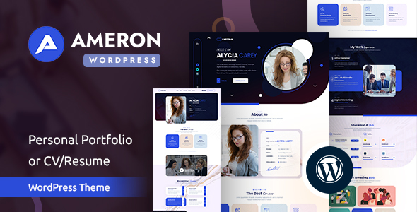 [Download] Ameron – Personal Portfolio or CV/Resume WordPress Theme 