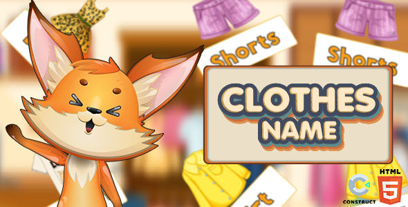 [Download] Clothes Name – HTML5 Game – Construct 3 