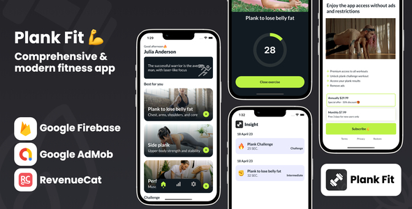 [Download] Plank Fit – iOS App Source Code 