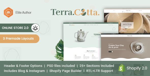 [Download] Terracotta – Ceramics & Pottery Decor Shopify Theme 