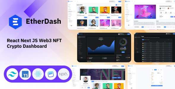 Nulled Etherdash – React Next JS Web3 NFT Crypto Dashboard free download