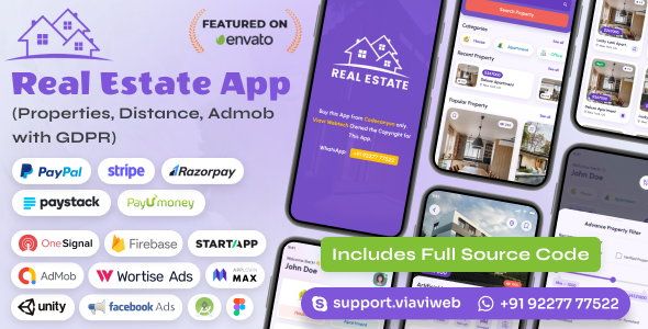 Nulled Android Real Estate App (Properties, Distance, Admob with GDPR) free download
