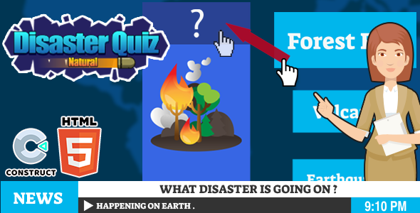 [Download] Disaster Quiz Natural – HTML5 Game – Construct3 