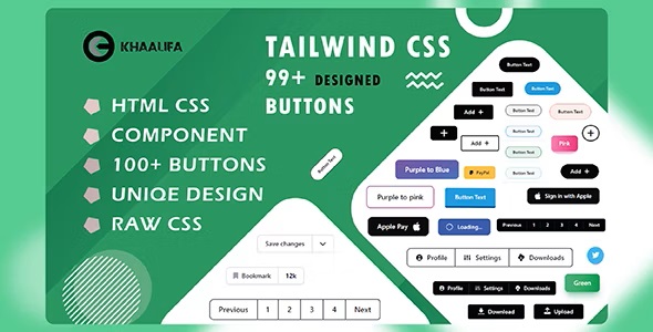 [Download] Modern Buttons – Tailwind / CSS 