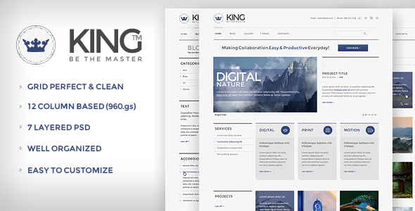 Download KING PSD Template Nulled 