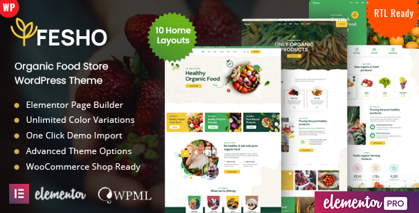 [Download] Fesho – Organic Food Store WordPress Theme 