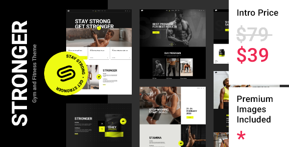 [Download] Stronger – Gym and Fitness Theme 