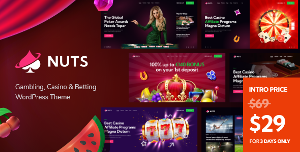 [Download] Nuts – Gambling, Casino & Betting WordPress Theme 