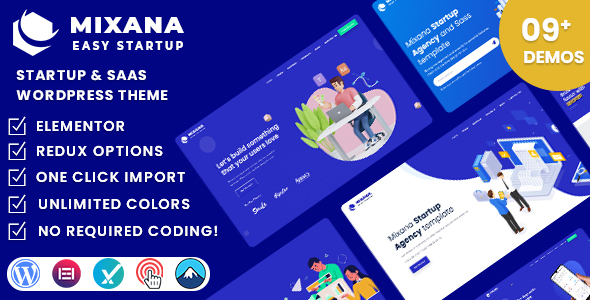 [Download] Mixana – Startup & SaaS WordPress Theme 
