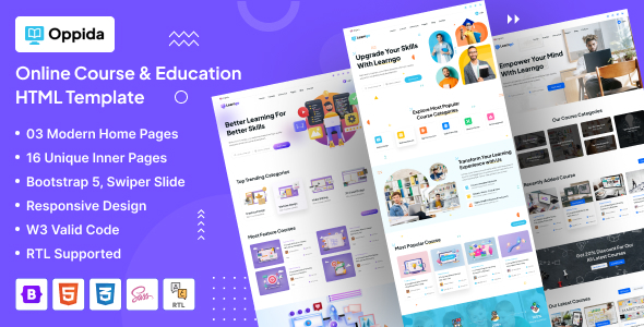 [Download] Oppida – Online Course & Education HTML Template 