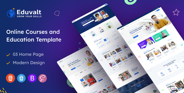 Nulled Eduvalt – Online Courses & Education Template free download