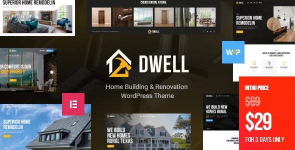 [Download] Dwell – Home Building & Renovation WordPress Theme 