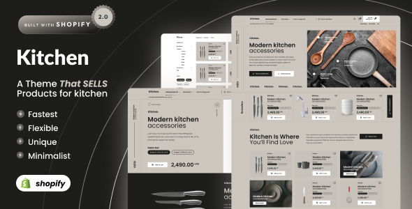 Nulled Kitchen – Shopify 2.0 Kitchen Furniture Store Theme free download