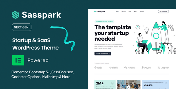 [Download] Sasspark – Startup WordPress Theme 