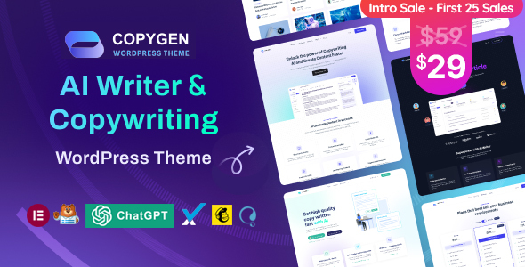 [Download] CopyGen – AI Writer & Copywriting WordPress Theme 