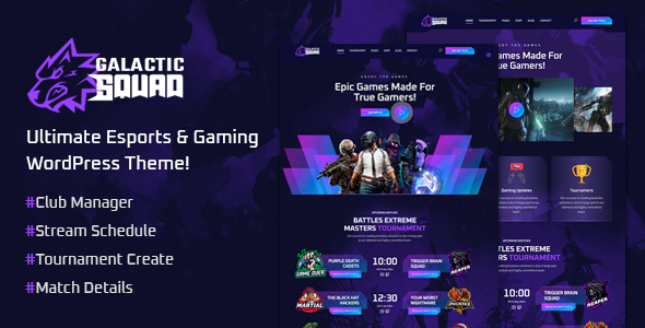 Nulled Galactic – eSports and Gaming WordPress Theme free download