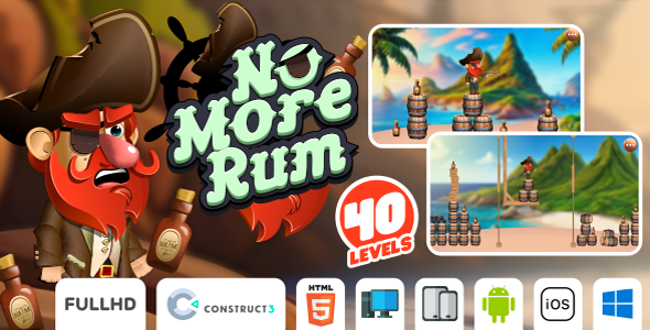 Nulled No More Rum – HTML5 Game (Construct3) free download