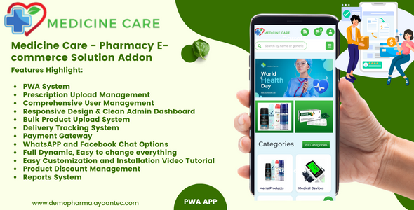 [Download] Medicine Care – Pharmacy E-commerce Solution Addon 