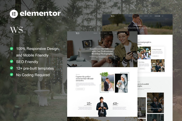 [Download] Wedshot – Wedding Photography Service Elementor Template Kit 