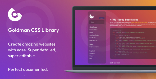 [Download] Goldman – CSS Library For Build Websites 