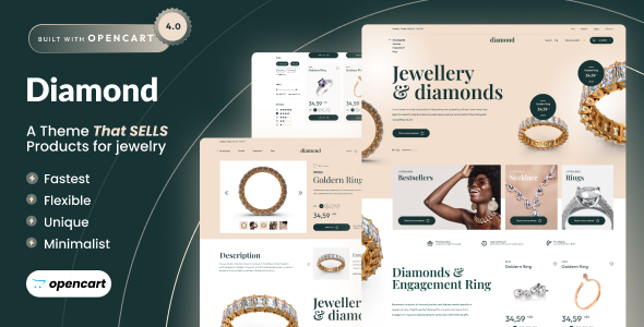 [Download] Diamond – Opencart 4 Jewelry Template 